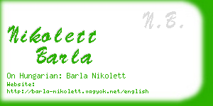 nikolett barla business card